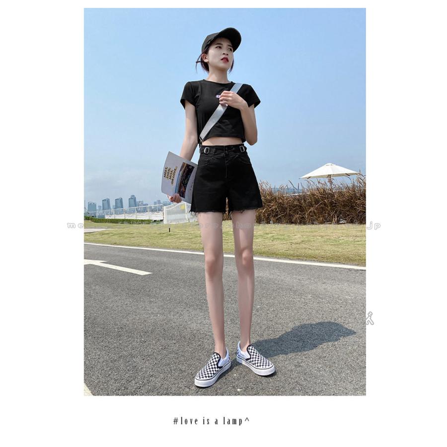 大注目 ショートパンツ ジーンズ 夏物 レディース ファッション ストレート ホットパンツ 短パン デニムパンツ カジュアル 着痩せ 脚長効果 韓国風 3色 Simbcity Net