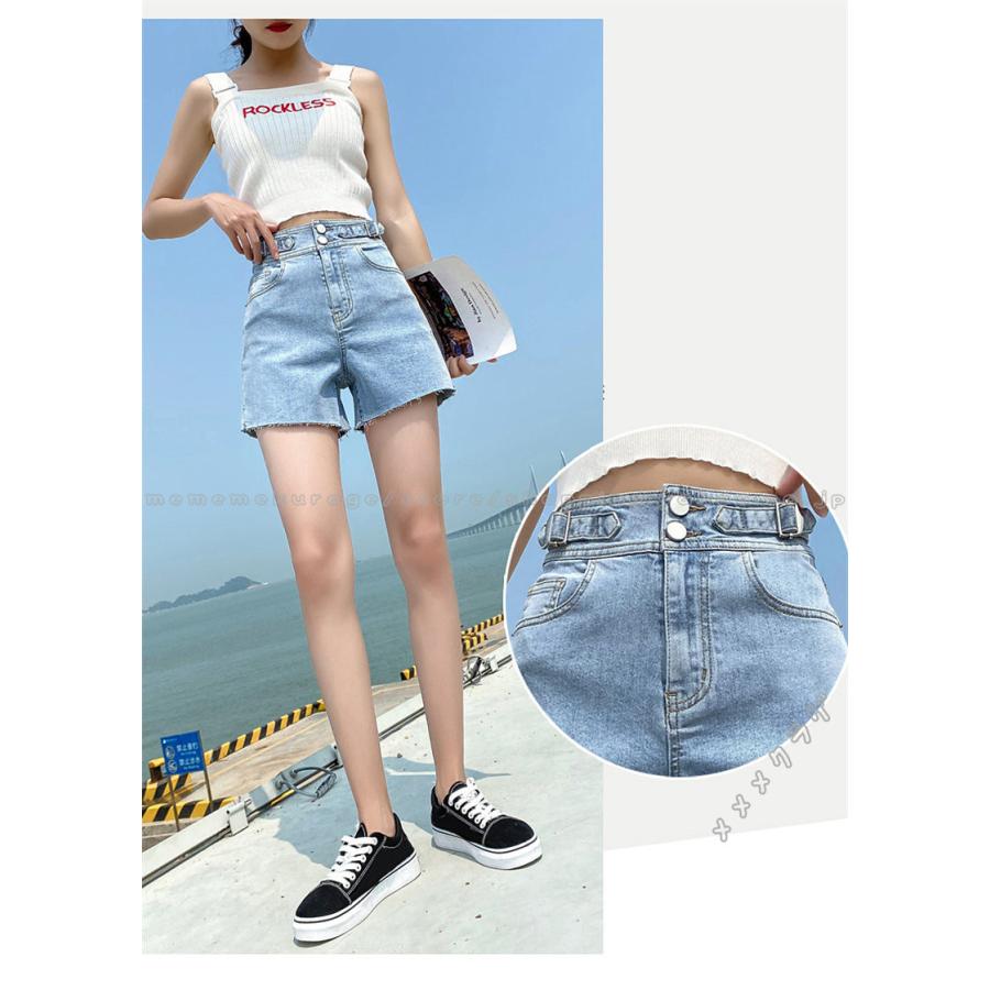 大注目 ショートパンツ ジーンズ 夏物 レディース ファッション ストレート ホットパンツ 短パン デニムパンツ カジュアル 着痩せ 脚長効果 韓国風 3色 Simbcity Net