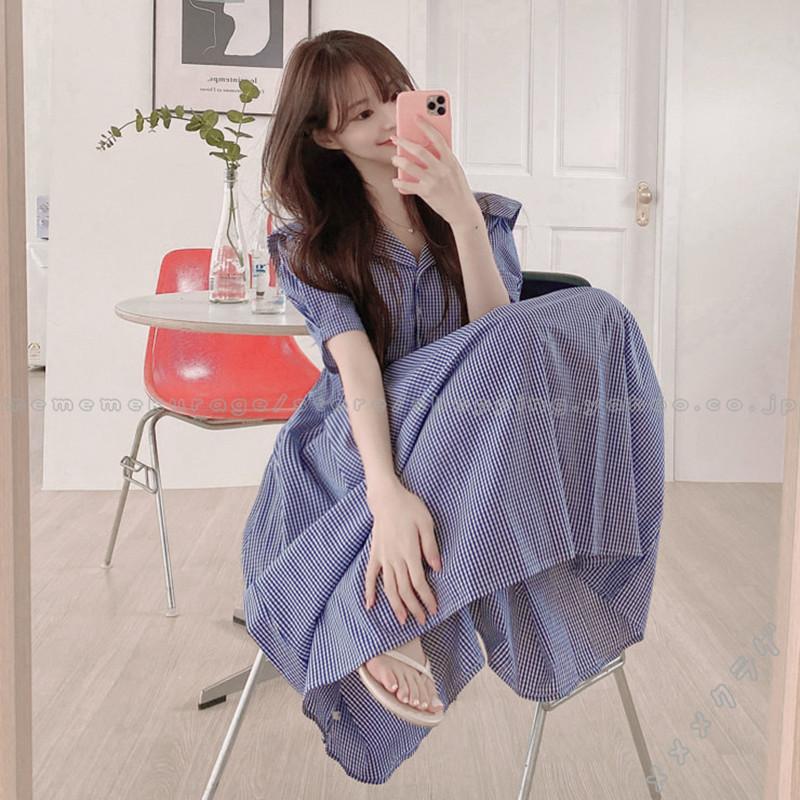 チェックワンピース 夏 レディース 半袖 レトロ風 Aラインワンピース ロング丈ワンピース 夏物 チェック柄ワンピース きれいめ 結婚式 パーティー 発表会 Rage メメメクラゲ 通販 Yahoo ショッピング
