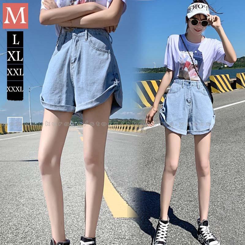 デニム ショートパンツ レディース 白 短パン 美脚 セクシー きれいめ パンツ ポケット付き 女性 ズボン ボトムス 春 夏 デニムショートパンツ ビーチパンツ 充実の品 2XLサイズ ショートパンツ ズボン 女性用 韓国