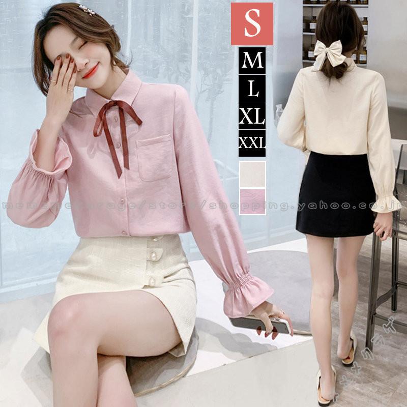 ブラウス レディース 長袖トップス オシャレブラウス インナー シフォンブラウス 韓国風 おしゃれ 大人 通勤ol オフィス ゆったり 30代 40代 50代 春秋新作 Rage メメメクラゲ 通販 Yahoo ショッピング