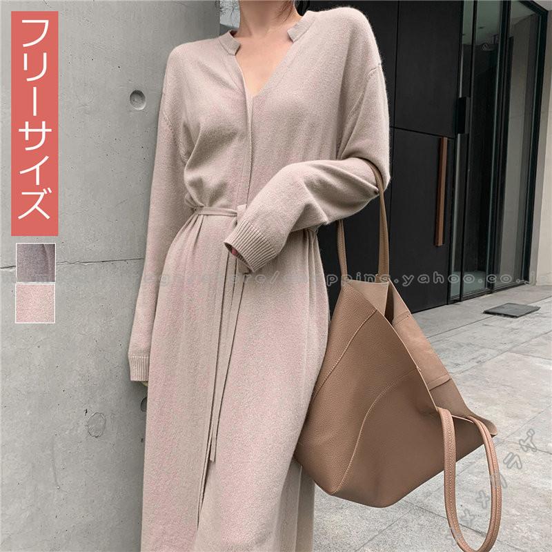 ニット ワンピース レディース トップス セーター ロングワンピース アウター 長袖 大きいサイズ 秋冬新作 Rage メメメクラゲ 通販 Yahoo ショッピング