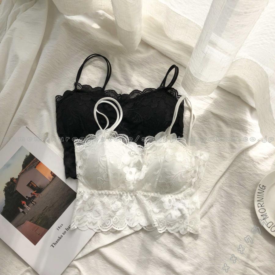 レースキャミ レディース ブラトップ キャミ パッド付き インナー ブラトップキャミ レース 下着 背中あき 総レース フリーサイズ セクシー 12月スーパーsale