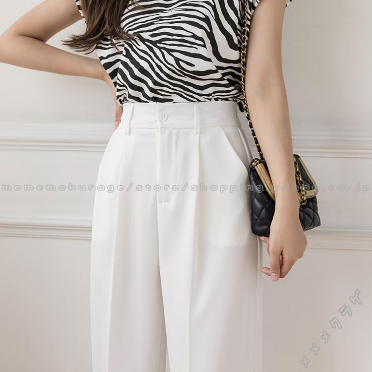ワイドパンツ レディース きれいめ ロング丈 スラックス タックパンツ ロングパンツ フレア ボトムス ファッション Sale 68 Off