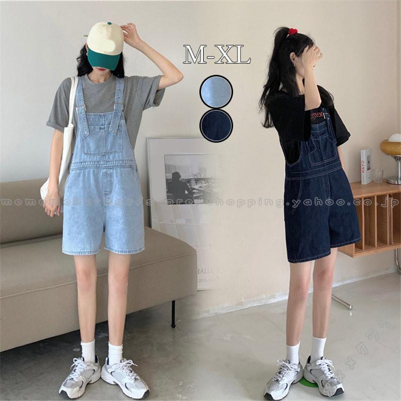 サロペット オーバーオール レディース 春夏 デニムパンツ ショット丈 ワイドパンツ デニムサロペットズボン ゆったり オシャレ 着痩せ カジュアル Ragehzj メメメクラゲ 通販 Yahoo ショッピング