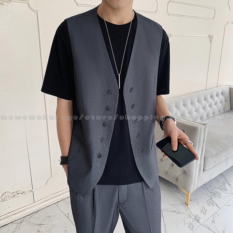 ベスト カジュアルスーツ メンズ トップス ノースリーブ 春 夏 着回し オシャレ フォーマル 前開き ２０２１新作 ゆったり 上品 Ragehzj 1 メメメクラゲ 通販 Yahoo ショッピング