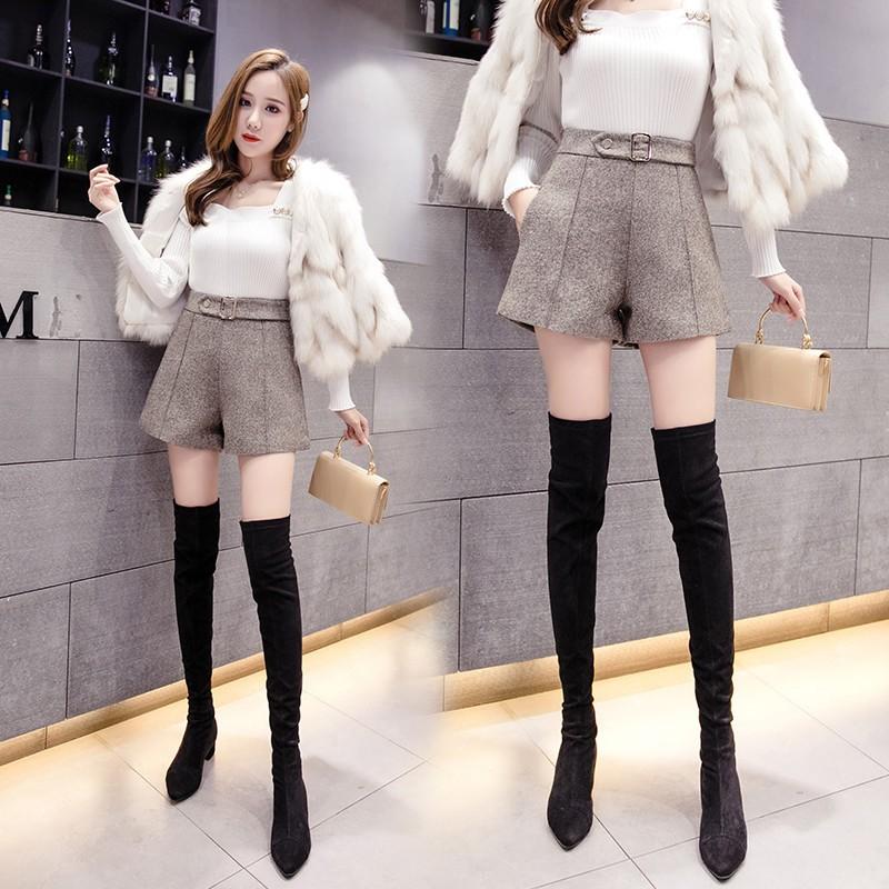 短パン ボトムス レディース 秋 冬 ショートパンツ 厚手 Aライン 韓国風 ミニ丈 フェミニン 無地 ハイウエスト 脚長効果 着痩せ 通勤 Ragemini1908090 メメメクラゲ 通販 Yahoo ショッピング