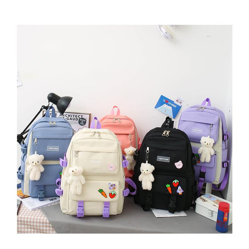 メーカー在庫限り品 5点セット リュックサック カバン シンプル 可愛い レディース ズック リュックバック大容量 ファッション高校生 大学生 中学生 大容量 登山 韓国風 Cisama Sc Gov Br