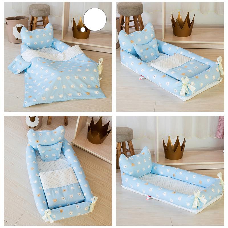 新品 ベビー ベッド ベッドインベッド 3点セット ベッドガード 赤ちゃん ミニベッド 出産祝い 布団付き ベビー用寝具 添いベッド クーファン 取り外し 洗える可能 転落防止 ベッドクッション 花柄 可愛い 持ち運び便利 友人へのプレゼント 今年も話題の
