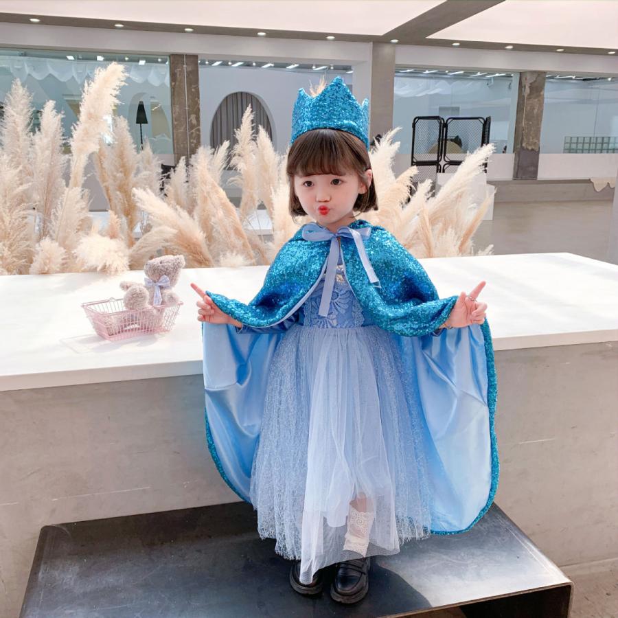 アナと雪の女王 エルサ 子供用 コスチューム マント 頭飾り 首飾り 子供用 ワンピース コスプレ プレゼント Gz54 Tg Promises 通販 Yahoo ショッピング