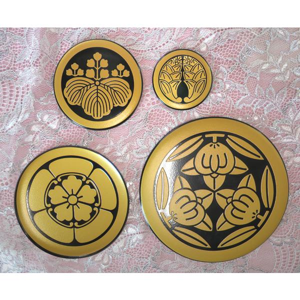 家紋 陶器の家紋 金色家紋 墓石に 門柱・玄関に 屋外で色落ちしない
