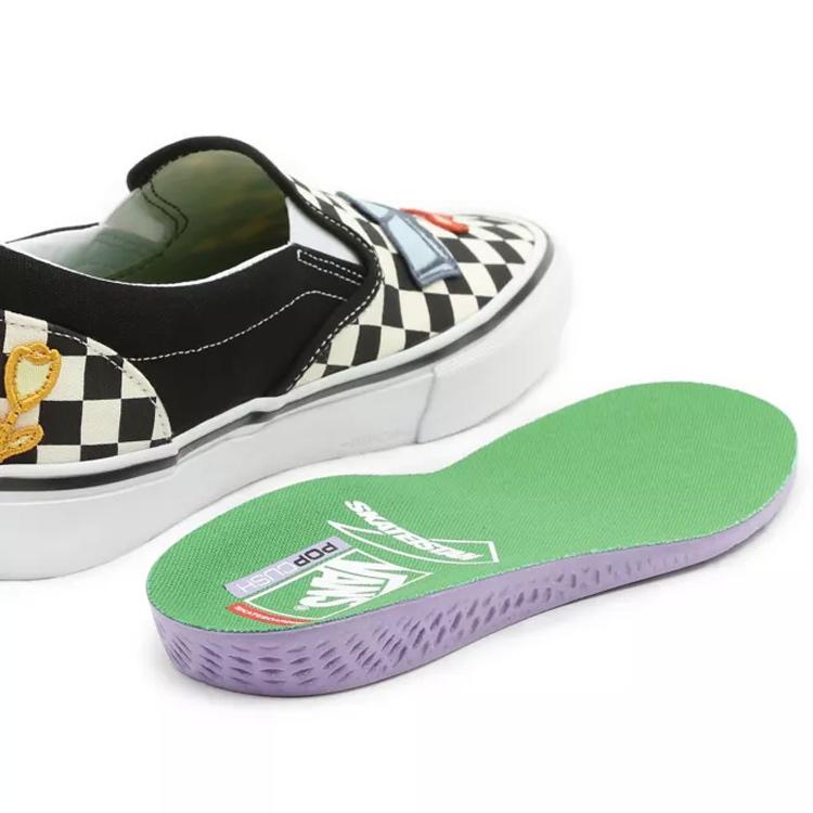 バンズ スケート スリッポン (Skateistan) 26cm(US8) チェッカーボード #VN0A5FCA89C VANS Skate Half Cab 92｜memon-leather｜08