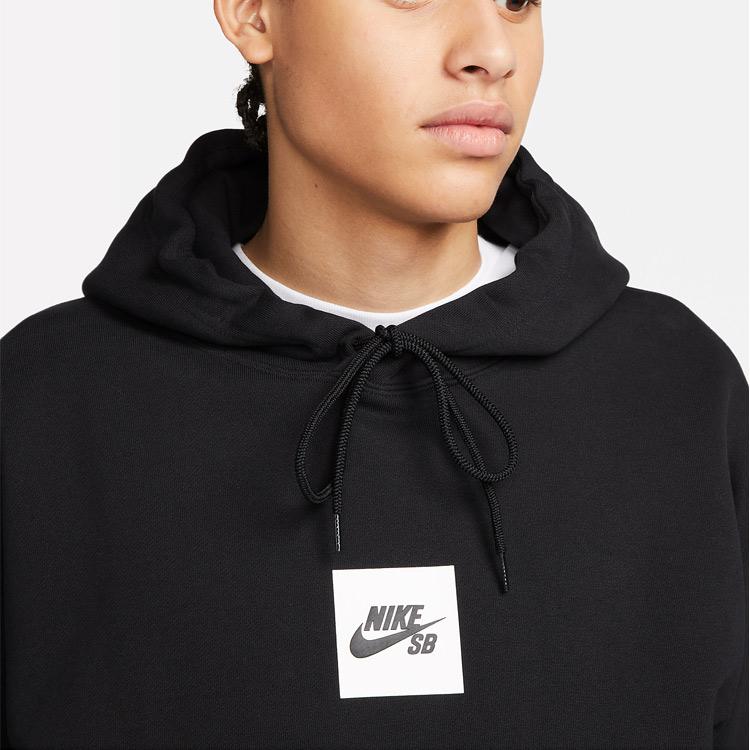 ナイキSB フリーススケートフーディ US M ブラック #DV8839-010 U NK SB FLC HD BOX LOGO NIKE NIKE（ナイキ） ナイキSB フリーススケートフーディ US M ブラック