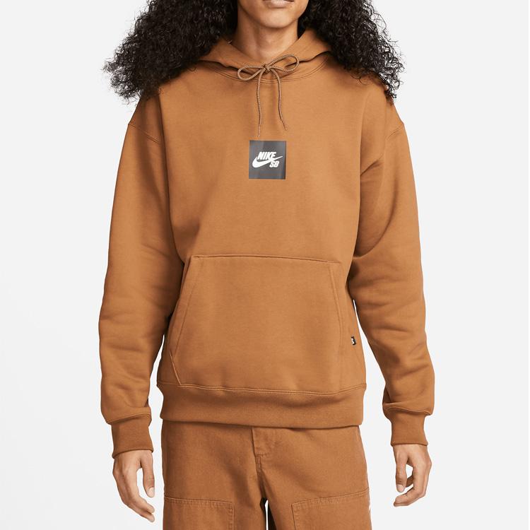 ナイキSB フリーススケートフーディ US S エールブラウン #DV8839-270 U NK SB FLC HD BOX LOGO NIKE NIKE（ナイキ） ナイキSB フリーススケートフーディ US S エール