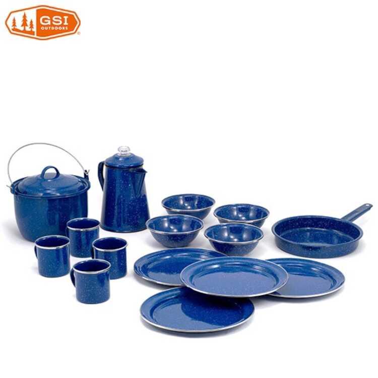 ジーエスアイ パイオニア 16P キャンプセット ブルー #11870005-000 送料無料 GSI OUTDOORS ジーエスアイ パイオニア 16P キャンプセット ブルー #11870005-000