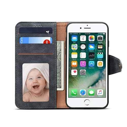 在庫処分 iPhone 8/7 Plus ケース グレー カバー 手帳型 iPhone8/7Plus ...