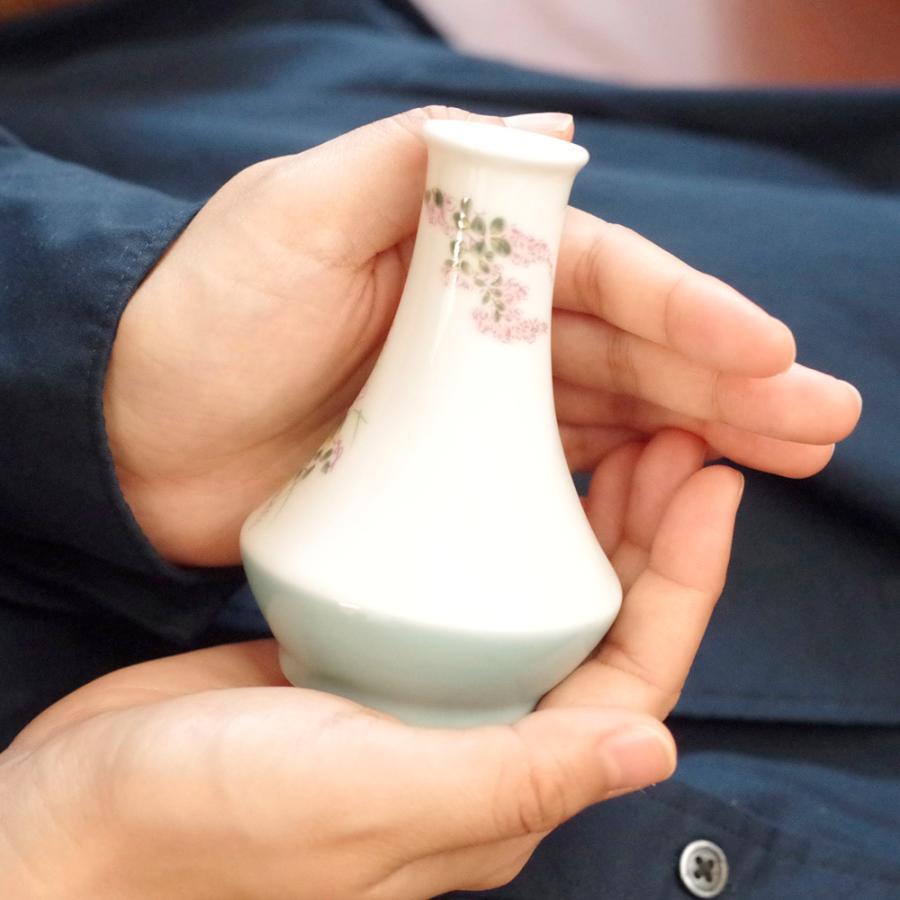 花生、線香立、ロウソク立の3具足がセットになった萩絵付けの３点セット 深川製磁製　三具足『萩花見』仏具３点セット | 深川製磁 | 09