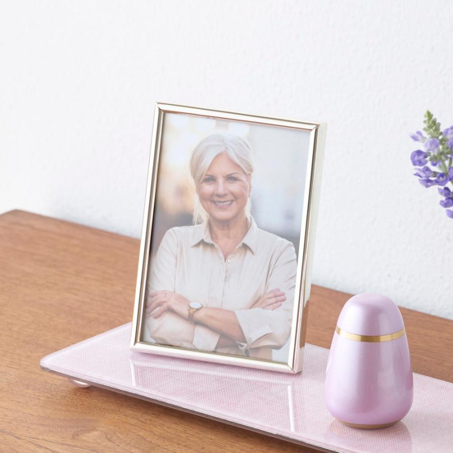 シンプルなシルバーフレーム・ガラスのフォトフレーム L版サイズ 写真