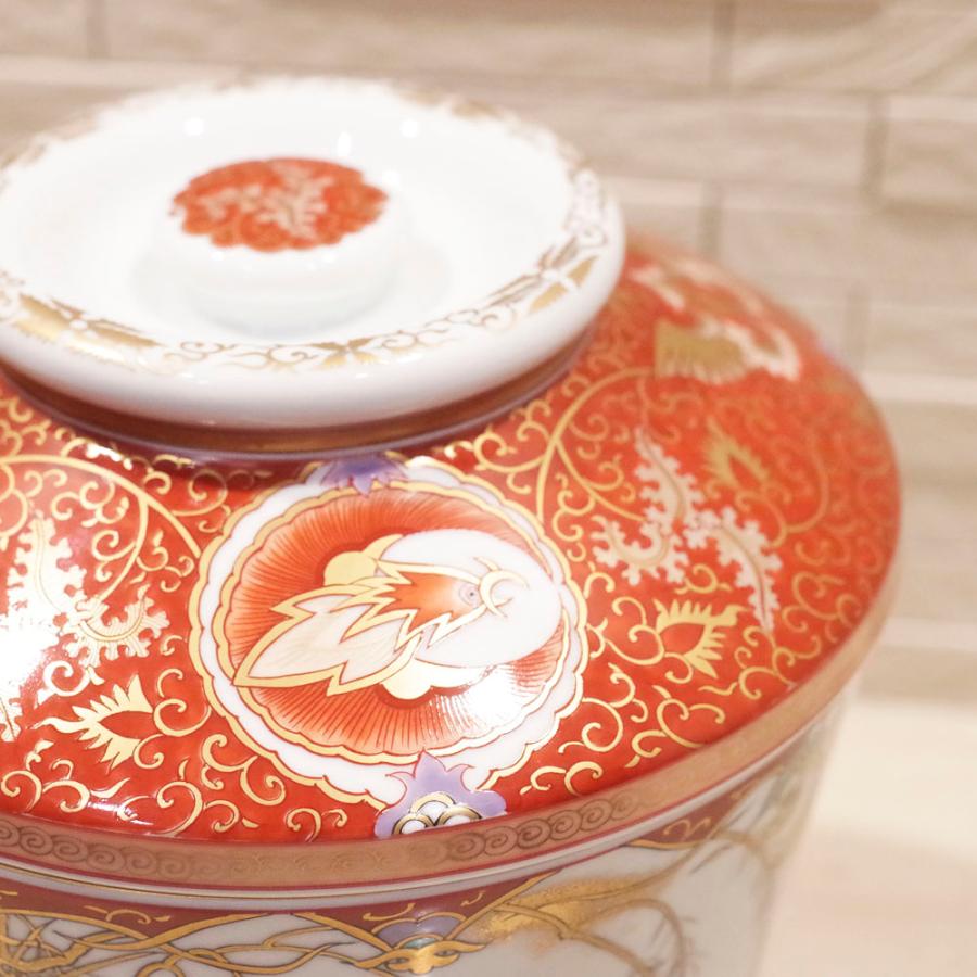 有田焼 高級骨壷 明治伊万里のインテリア寿壷 [柳] 桐箱入 約7寸 