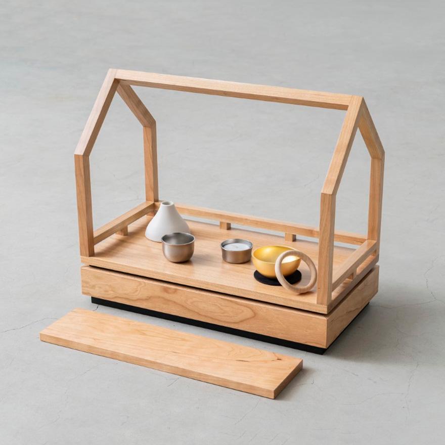 おうち仏壇　kaunis カウニス『舞台 butai』日本製　手元供養用置き台　ソウルステージ　天然木材：チェリー |  | 03