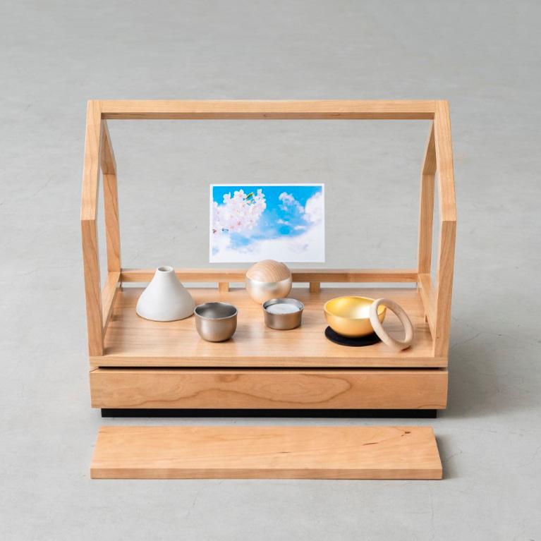 おうち仏壇　kaunis カウニス『舞台 butai』日本製　手元供養用置き台　ソウルステージ　天然木材：チェリー |  | 04