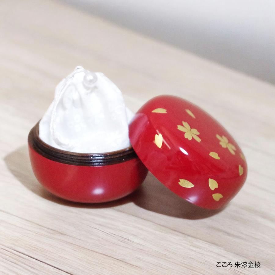 【ミニ骨壷・桜木 木製】現代漆・モダン骨壷 Cocoroこころ　金桜朱漆（艶あり） |  | 10