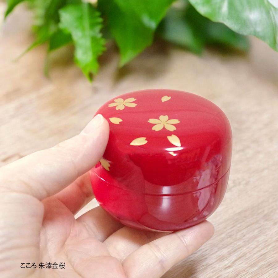 【ミニ骨壷・桜木 木製】現代漆・モダン骨壷 Cocoroこころ　金桜朱漆（艶あり） |  | 14