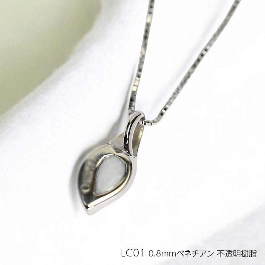 [遺骨ペンダント・樹脂タイプ完全防水] メモリアルジュエリー LC01-P (プラチナ×誕生石) チェーン別売選択式の画像