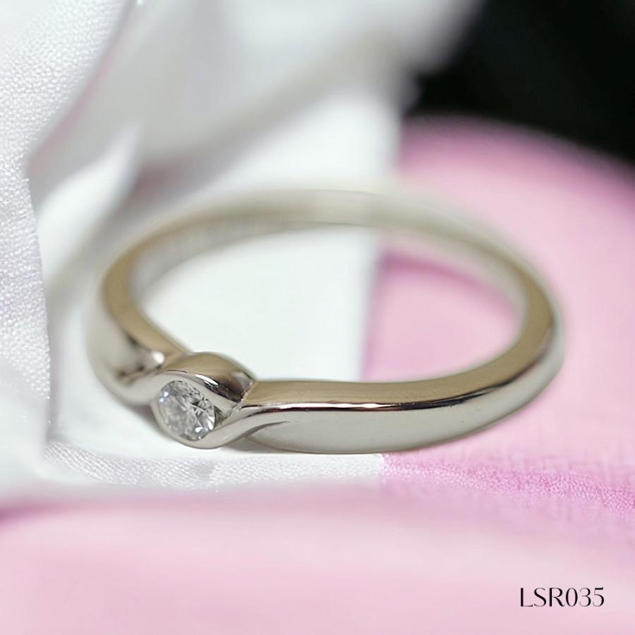 メモリアルリングLSR035 【完全防水樹脂埋封ジュエリー】 手元供養 指輪 プラチナ　pt900 2.5mmの誕生石の画像