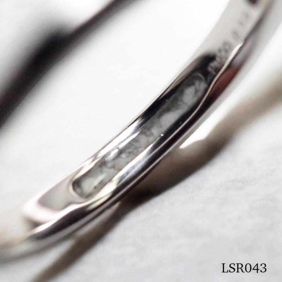 メモリアルリングLSR043 【完全防水樹脂埋封ジュエリー】 遺骨リング,指輪 プラチナ　Pt900×2.0mmの誕生石の画像