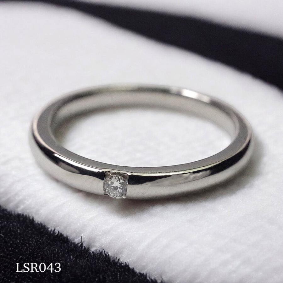 メモリアルリングLSR043 【完全防水樹脂埋封ジュエリー】 遺骨リング,指輪 プラチナ　Pt900×2.0mmの誕生石の画像