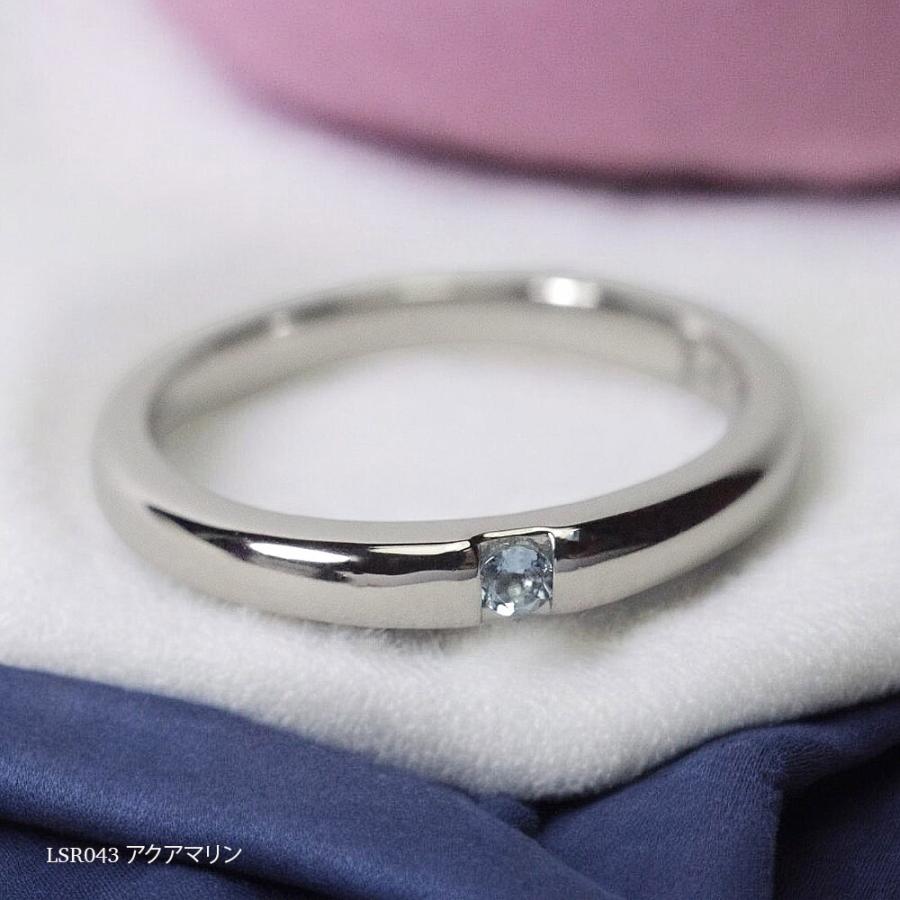 メモリアルリングLSR043 【完全防水樹脂埋封ジュエリー】 遺骨リング,指輪 ゴールド　K18YG×2.0mmの誕生石の画像