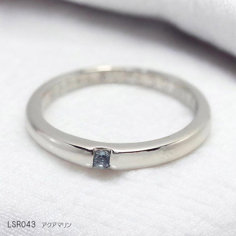 メモリアルリングLSR043 【完全防水樹脂埋封ジュエリー】 遺骨リング,指輪 ゴールド　K18YG×2.0mmの誕生石の画像