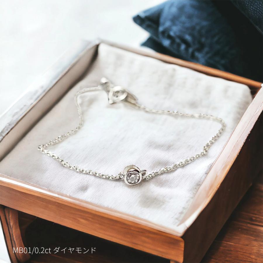 【MB01/K10WG】メモリアルジュエリー　遺骨ブレスレット　完全防水　 10金ホワイトゴールド×誕生石 (3mm) | 