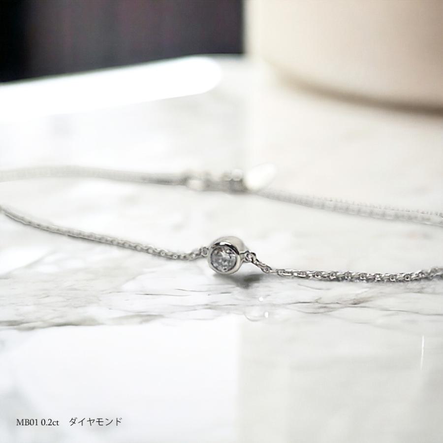 【MB01/Pt900】メモリアルジュエリー 遺骨ブレスレット 完全防水 プラチナ×誕生石 (3mm)の画像