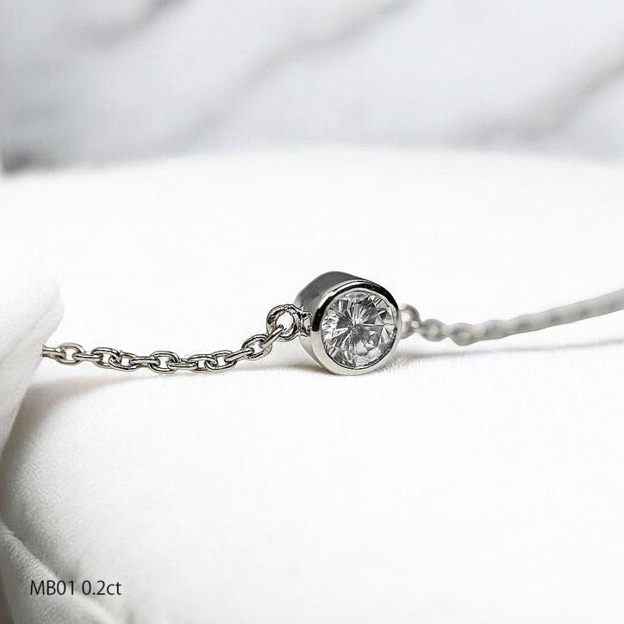 【MB01/Pt900】メモリアルジュエリー 遺骨ブレスレット 完全防水 プラチナ×誕生石 (3mm)の画像