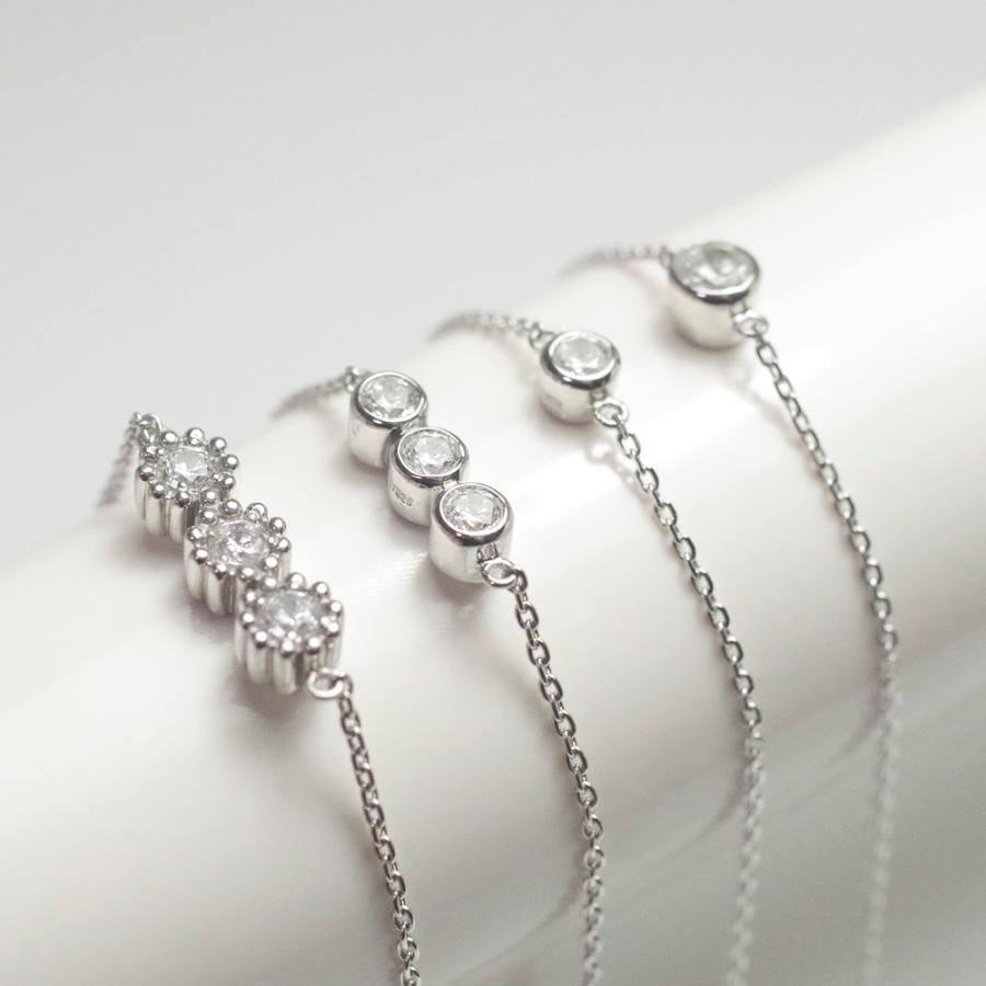 【MB02/K10WG】 樹脂封入の完全防水メモリアルジュエリー　遺骨ブレスレットMB02  １0金ホワイトゴールド×3石の宝石 |  | 11