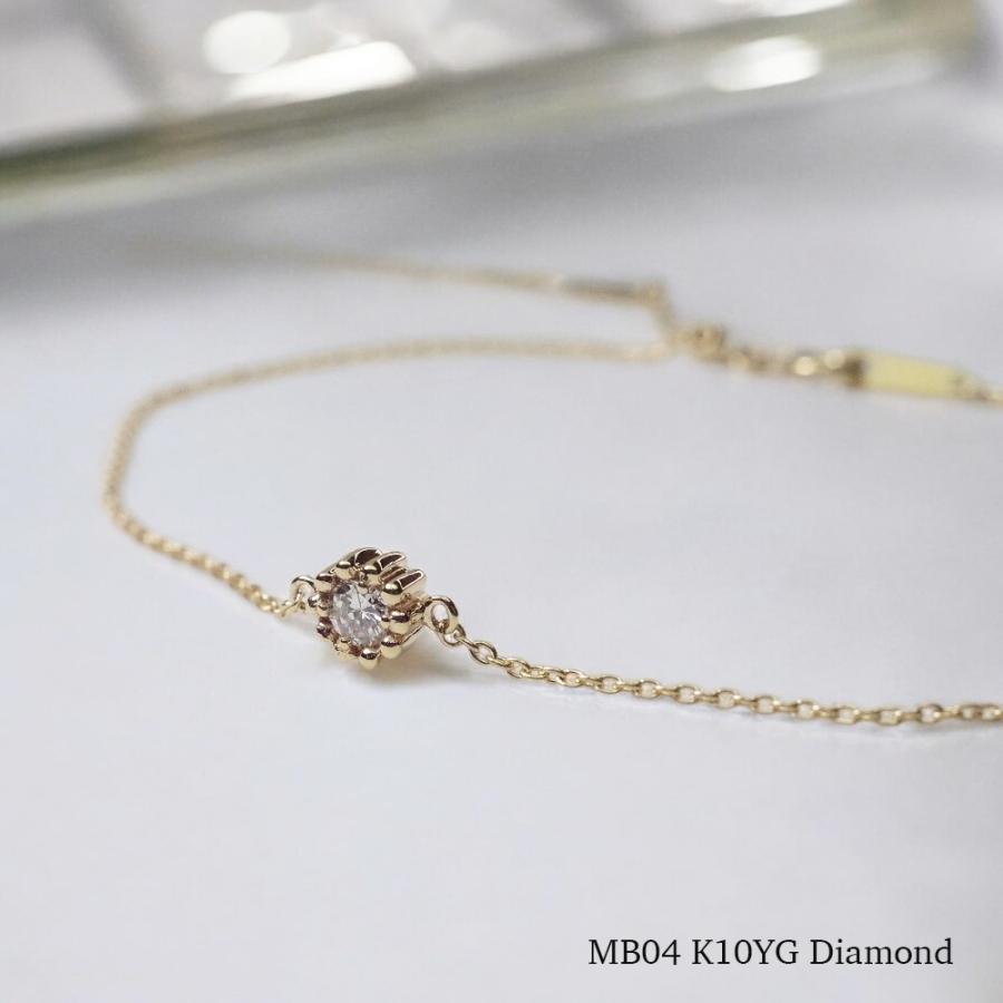 【MB04/イエローゴールド】メモリアルジュエリー 遺骨ブレスレット 完全防水 K10YG or K18YG ×誕生石 (3mm) |  | 07