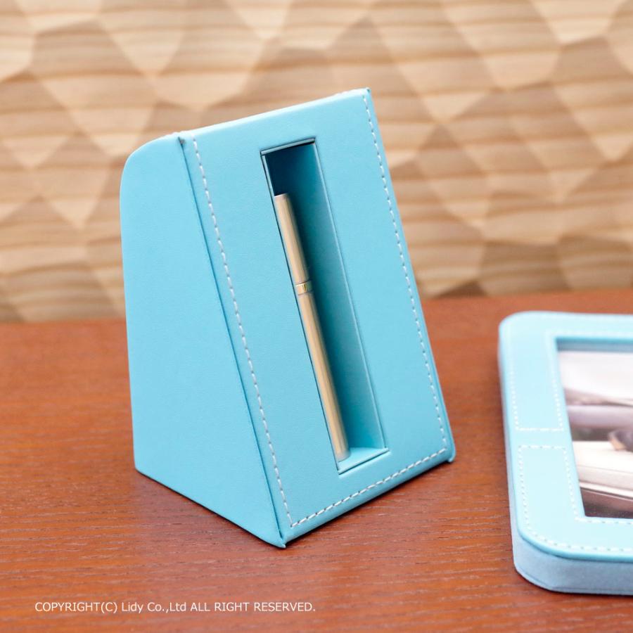 写真立タイプの手元供養骨壷 メモリアルフォトスタンド サックスブルー