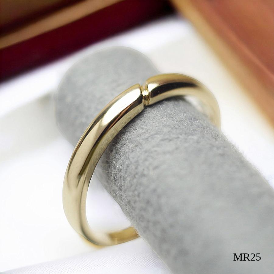 【MR25/イエローゴールド】セミオーダー完全防水 メモリアルリングMR25 素材：K10YGまたはK18YG 〜遺骨リング〜の画像