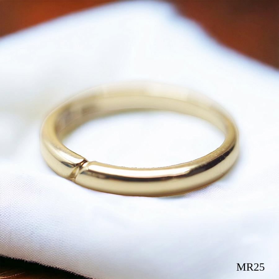 【MR25/イエローゴールド】セミオーダー完全防水 メモリアルリングMR25 素材：K10YGまたはK18YG 〜遺骨リング〜の画像