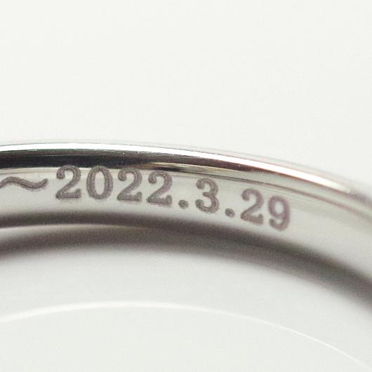 【MR02/K10WG】メモリアルリングMR02 　地金：K10WG (10金ホワイトゴールド） 〜遺骨リング・完全防水の指輪〜の画像