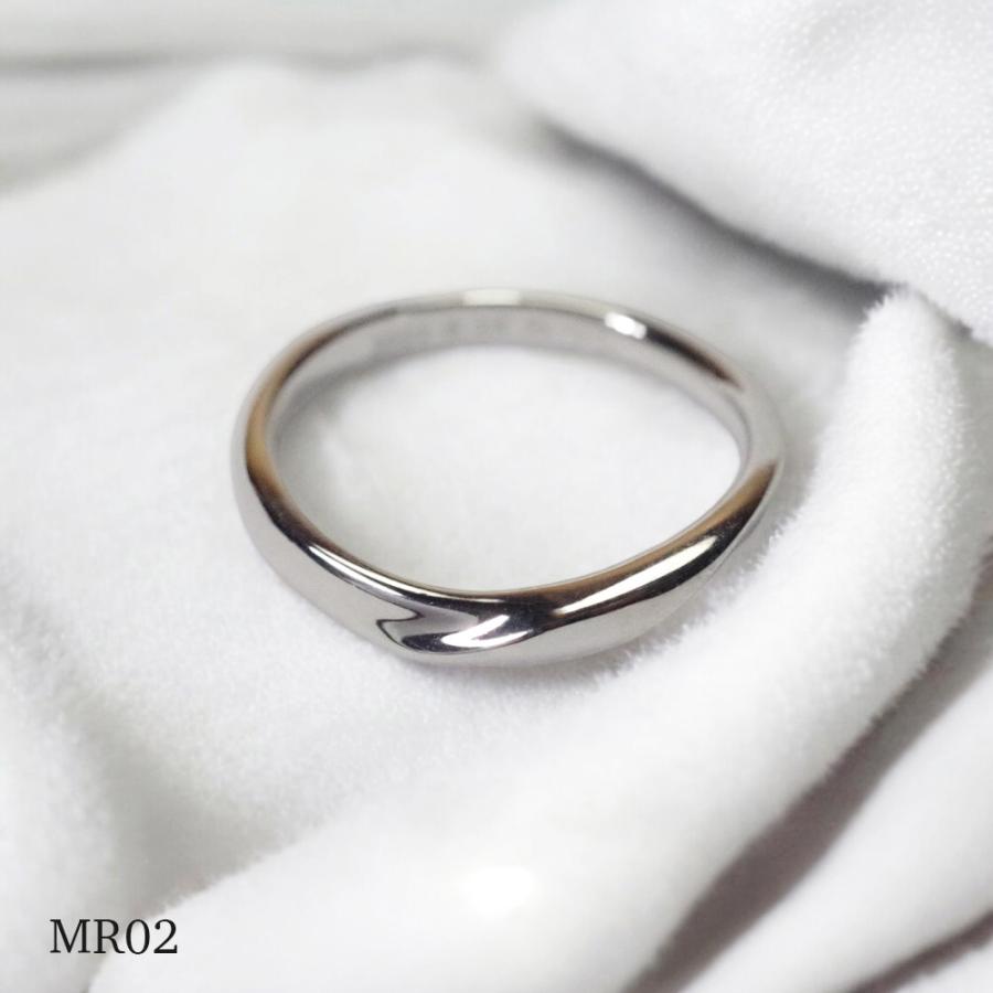 【MR02/プラチナ】メモリアルリングMR02 地金：Pt900 (プラチナ） 〜遺骨リング・完全防水の指輪〜の画像