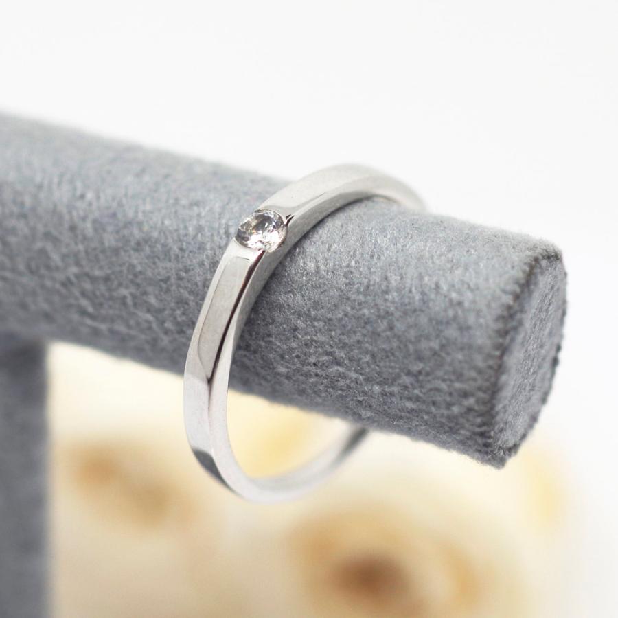 【MR04/K10WG 10金ホワイトゴールド】メモリアルリングMR04 地金：K10WG ダイヤモンド 〜遺骨リング・完全防水の指輪〜 |  | 08