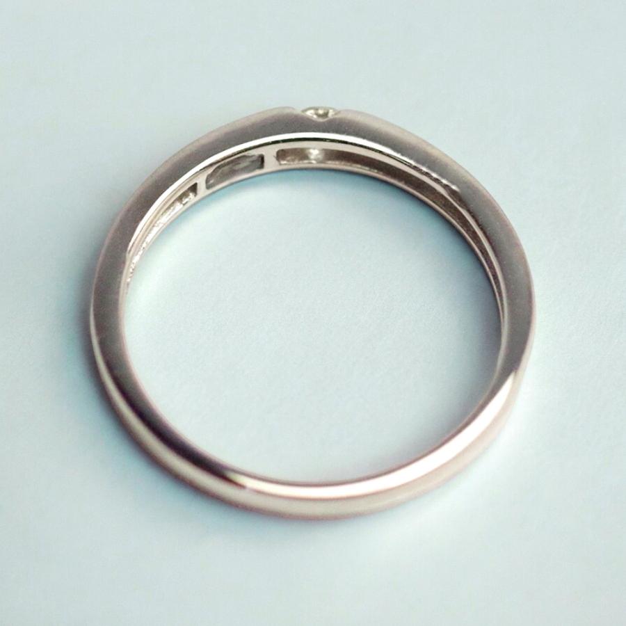 【MR04/K10WG 10金ホワイトゴールド】メモリアルリングMR04 地金：K10WG ダイヤモンド 〜遺骨リング・完全防水の指輪〜 |  | 06