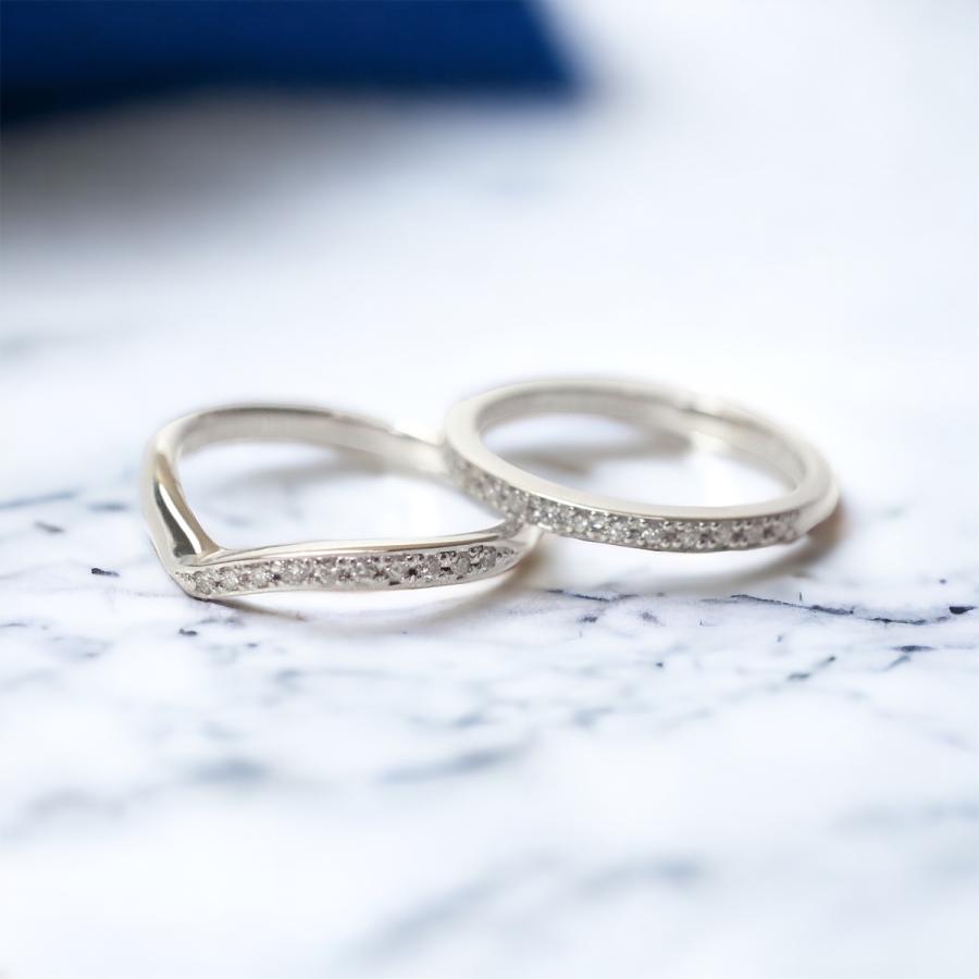 【MR08-K10WG】メモリアルリングMR08 地金：K10WG (10Kホワイトゴールド） ダイヤモンド　〜遺骨リング・完全防水の指輪〜 |  | 14