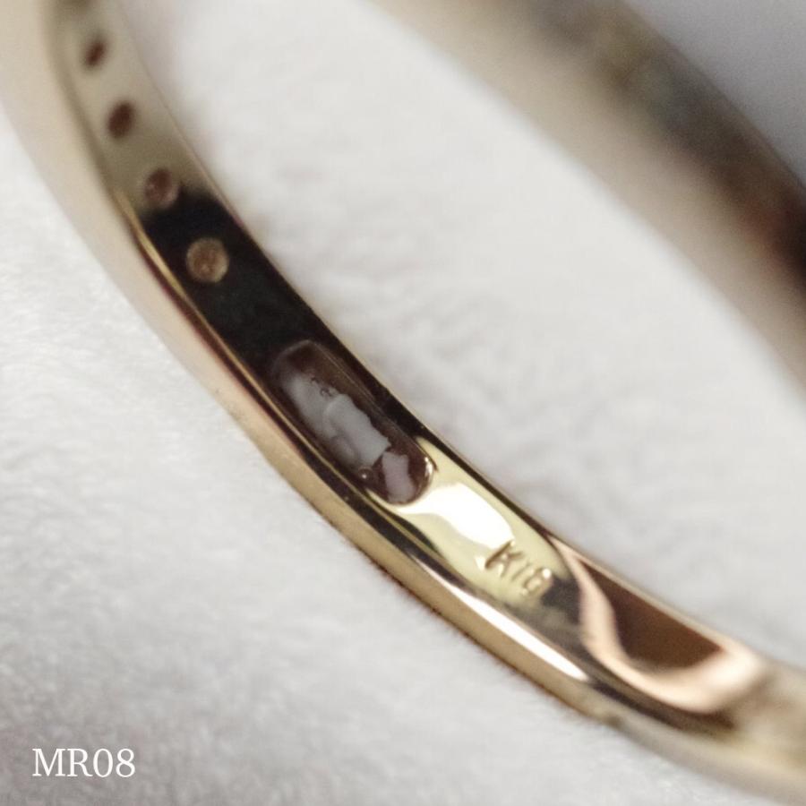 【MR08/イエローゴールド】メモリアルリングMR08 K18YGまたはK10YGからお選びください　宝石：ダイヤモンド 〜遺骨リング 完全防水の指輪〜の画像
