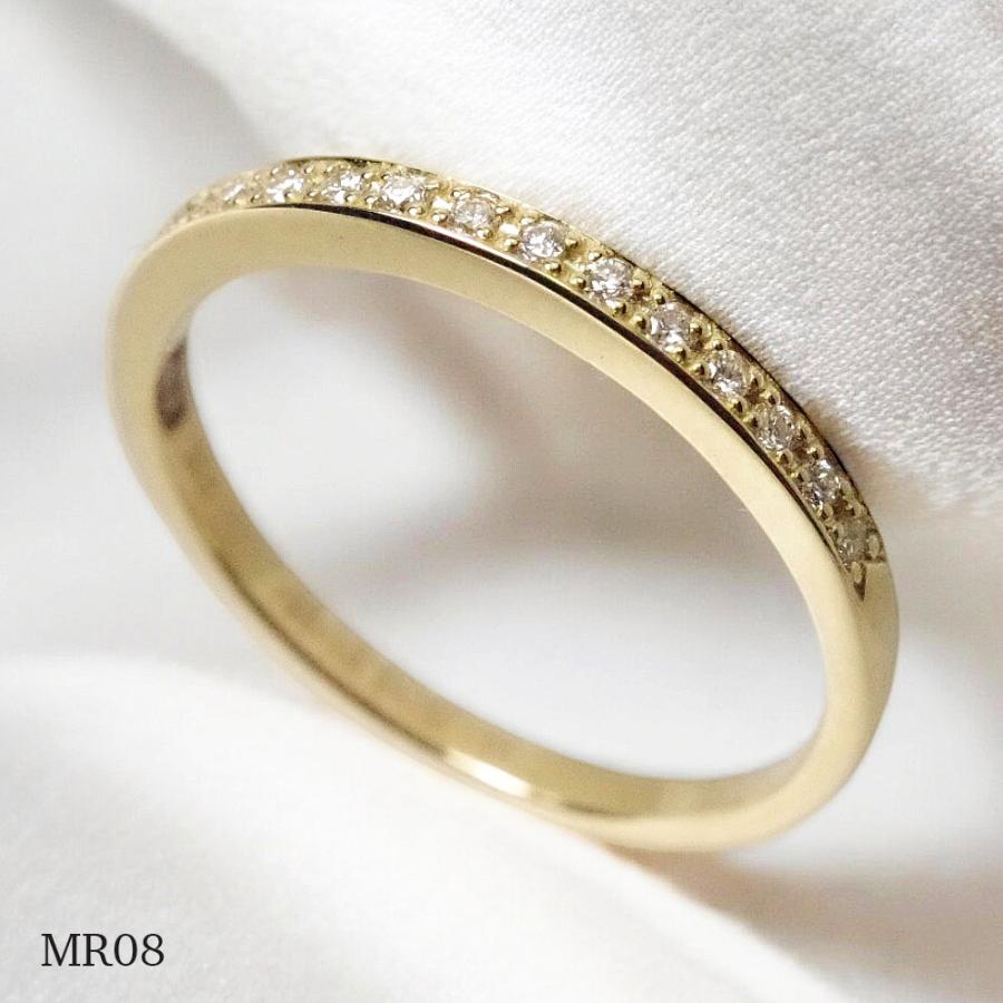 【MR08/イエローゴールド】メモリアルリングMR08 K18YGまたはK10YGからお選びください　宝石：ダイヤモンド 〜遺骨リング 完全防水の指輪〜の画像