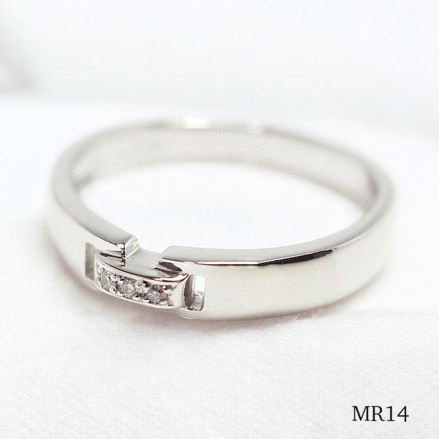 【MR14/K10WG】メモリアルリングMR14 地金：10Kホワイトゴールド ダイヤモンド 〜遺骨リング　完全防水の指輪〜の画像
