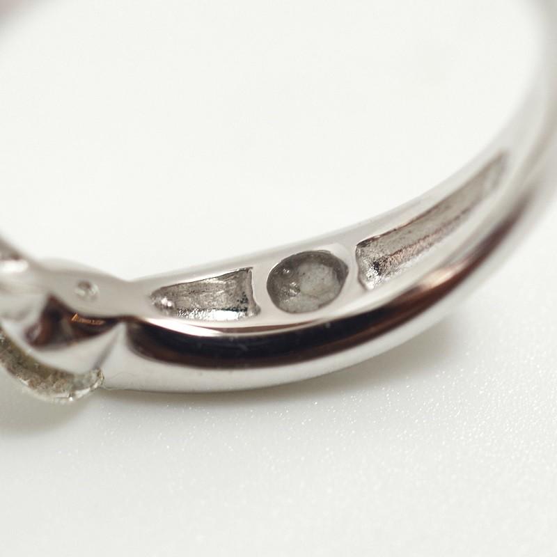 【MR17/K10WG】完全防水遺骨リング・メモリアルリングMR17 地金：10Kホワイトゴールド　0. 3ctダイヤモンド |  | 14